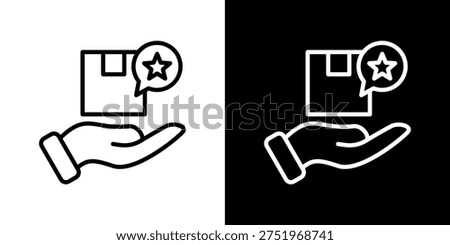 Distinct Offer Icon In Black and White Line Style