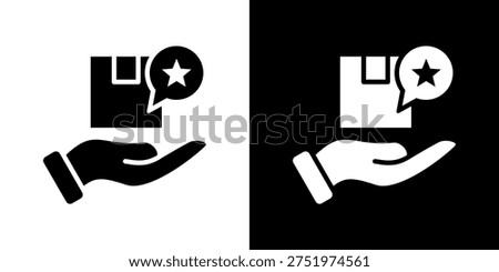 Distinct Offer Icon In Black and White Glyph Style