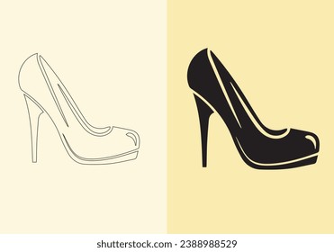 A distinct pair of colourful women's shoes. women's stiletto high-heeled shoe collection. stylish shoes for girls