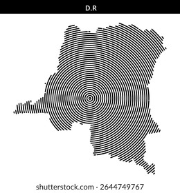 A distinct spiral design illustrating the outline of a region.