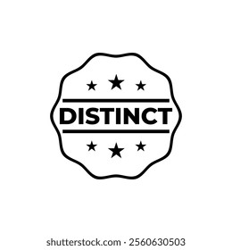 Distinct word icon label design vector