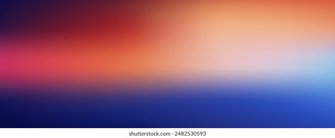 Distinctive abstract mesh blur background with a visually striking wave pattern in a refined palette of blue, white, and orange, a versatile design element