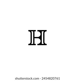 Logotipo distintivo de BH o HB: identidad creada de forma única
