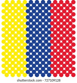 distinctive Colombian flag dots