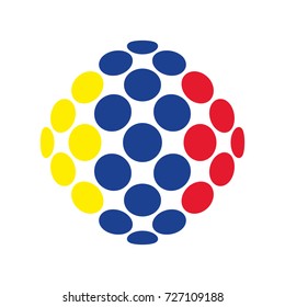 distinctive Colombian flag dots