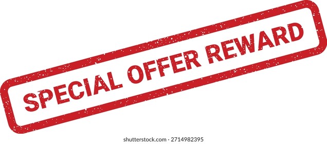 Un distintivo sello grunge con "Recompensa de oferta especial", excelente para resaltar los incentivos, bonos o beneficios del programa de lealtad de los Clientes.