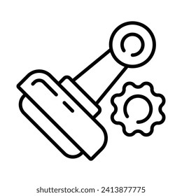 Distinctive impression or quality, rubber stamp vector design in trendy style