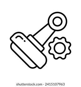 Distinctive impression or quality, rubber stamp vector design in trendy style