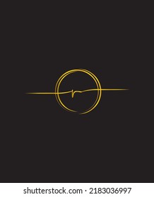 A distinctive style and signature style R vector logo template 
