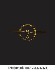 A distinctive style and signature style Y vector logo template 