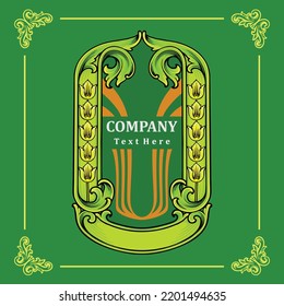 Etiqueta de diseño vintage distintiva con estilo de grabado