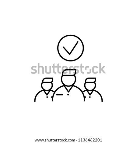 distinguished employee. Element of job interview icon for mobile concept and web apps. Thin line distinguished employee can be used for web and mobile