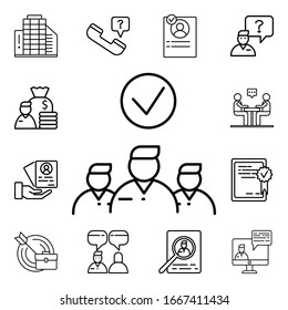 Distinguished employee icon. Detailed set of interview icons. Premium quality graphic design. One of the collection icons for websites, web design, mobile app