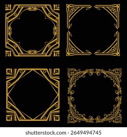 Distinguished Gold Floral Borders Decorative Collection Superior Premium Quality