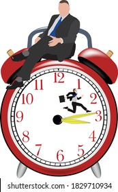 distinguished person sedoto over an alarm clock