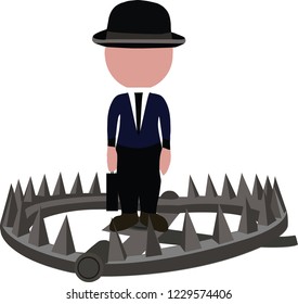 distinguished person standing in the middle of the trap