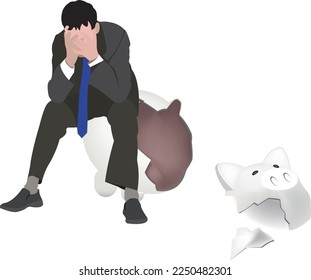 Distinguished person who has spent all savings-