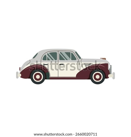 a distinguished visual presentation of a classic automobile icon designed for various applications showcases an elegant retro sedan illustration representing the essence of automotive