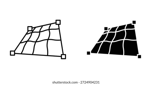 Distorcer o design gráfico do ícone. Ilustrações de ícone de vetor