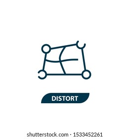 distort icon in line style on white background