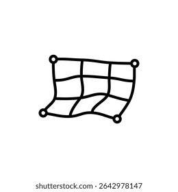 Distort icon outline set sign