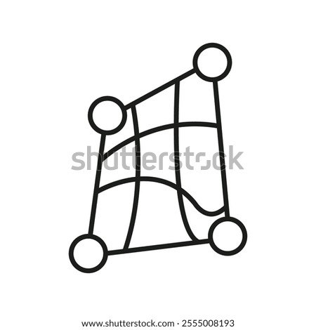 Distort icon Simple thin line flat symbol