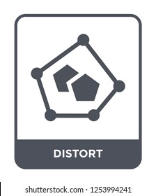 distort icon vector on white background, distort trendy filled icons from Geometric figure collection, distort simple element illustration