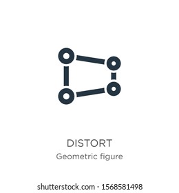 Distort icon vector. Trendy flat distort icon from geometric figure collection isolated on white background. Vector illustration can be used for web and mobile graphic design, logo, eps10