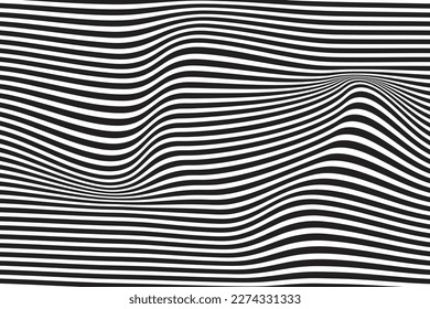 distort simple wavy abstrac black and white taxture.