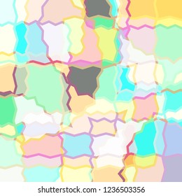 Distort tile mosaic pattern line weird art colorful abstract background vector