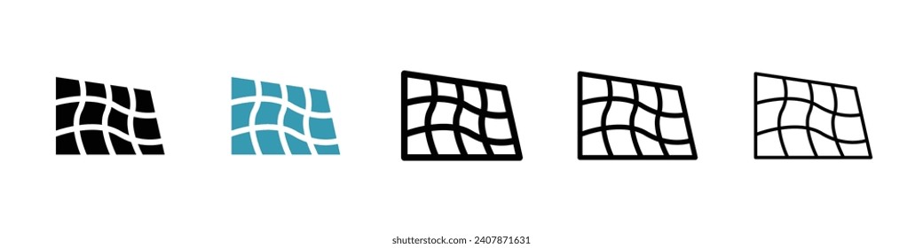 Distort vector illustration set. Distortion icon for UI designs.