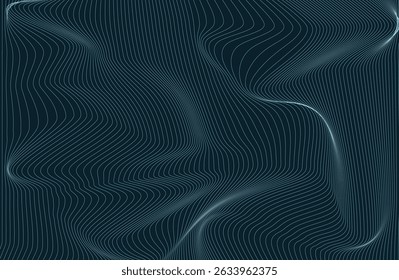 Distorted 3D Lnes background. Abstract Lines Background. Vector Optical llusion