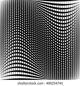 Distorted abstract grid, mesh background. Intersecting lines, abstract cellular grid pattern. Reticulated, cellular texture.