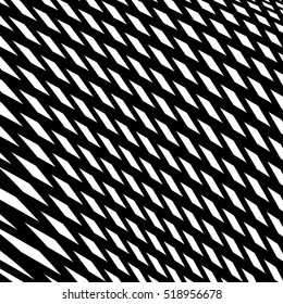 Distorted abstract monochrome pattern of asymmetric / irregular lines