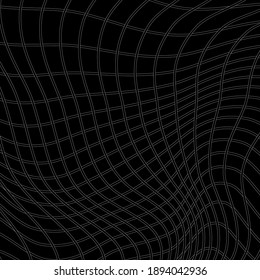 Distorted abstract texture. Square monochrome background. 
