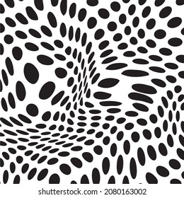 Distorted black and white dots cover design vector eps 10