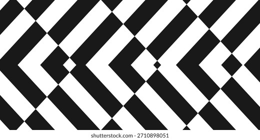 Verzerrter Hintergrund mit schwarz-weißem Streifenmuster. Technologie optische Streifen Illusion Tapete