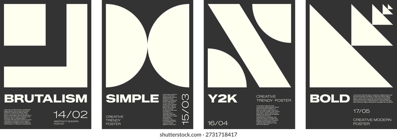 Distorted brutalist figure with halftone texture and unusual flat geometry. Bold contemporary graphic design with black rhythm and psychedelic acid zoom visual.