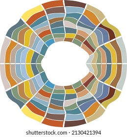 Distorted colorful circle vector graphics texture background
