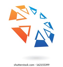 Farbiges, abstraktes Symbol
