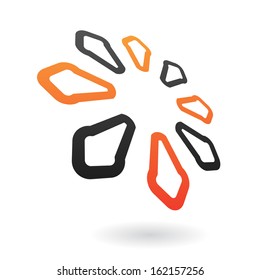 Farbiges, abstraktes Symbol
