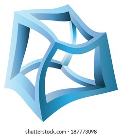 Distorted Cube Illusion - Illustration