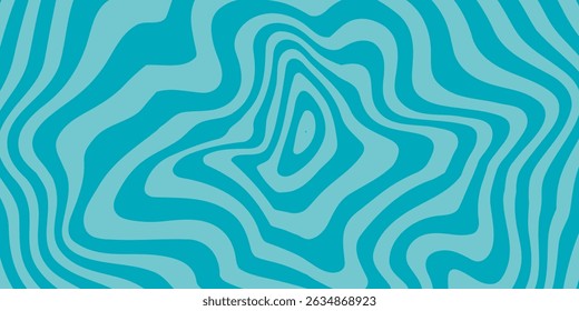 Plano de fundo de linha de onda curva distorcida. Groovy retro hippie estilo retro psicodélico estilo Trendy 70s. Linhas listradas hipnóticas Fundo vintage.