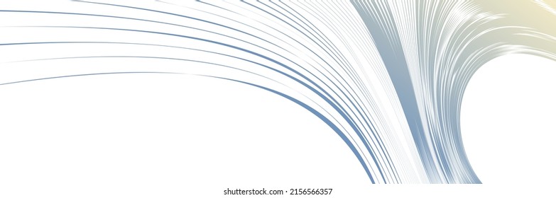 Líneas distorsionadas y deformadas de fondo abstracto vectorial, curvatura del espacio, forma de curva de flujo lineal 3D, ciencia ficción.