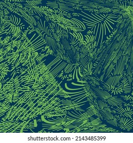 Distorted deformed pattern of plant patterns