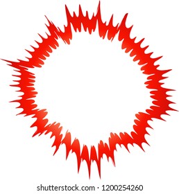 Distorted explosion illustration