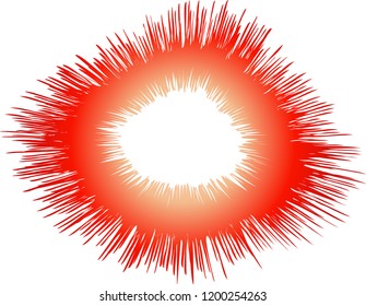 Distorted explosion illustration