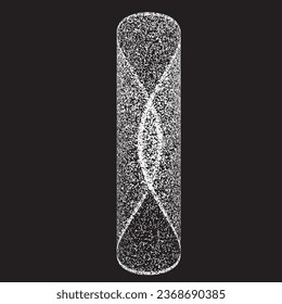 Distorted geometric circle . Minimal art design . Noise destroyed  logo . Trendy grainy shapes . Graph print texture .Spray effect .Grunge texture . Distressed element .vector