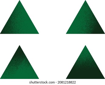 Distorted geometric shape . Minimal art design . Noise destroyed triangle logo . Trendy grainy shapes . Graph print texture .Spray effect .Grunge texture . Distressed element .vector 