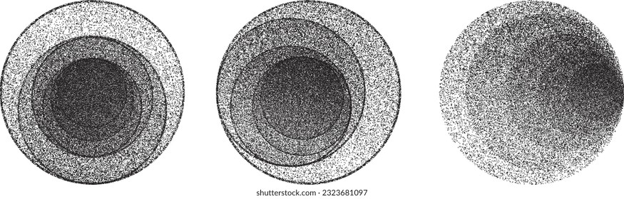 Forma geométrica distorsionada . Diseño de arte mínimo. Logo destruido por ruido. Formas de grano a la moda. Gráfica imprimir textura .Spray efecto .Grunge textura. Elemento con problemas .vector 